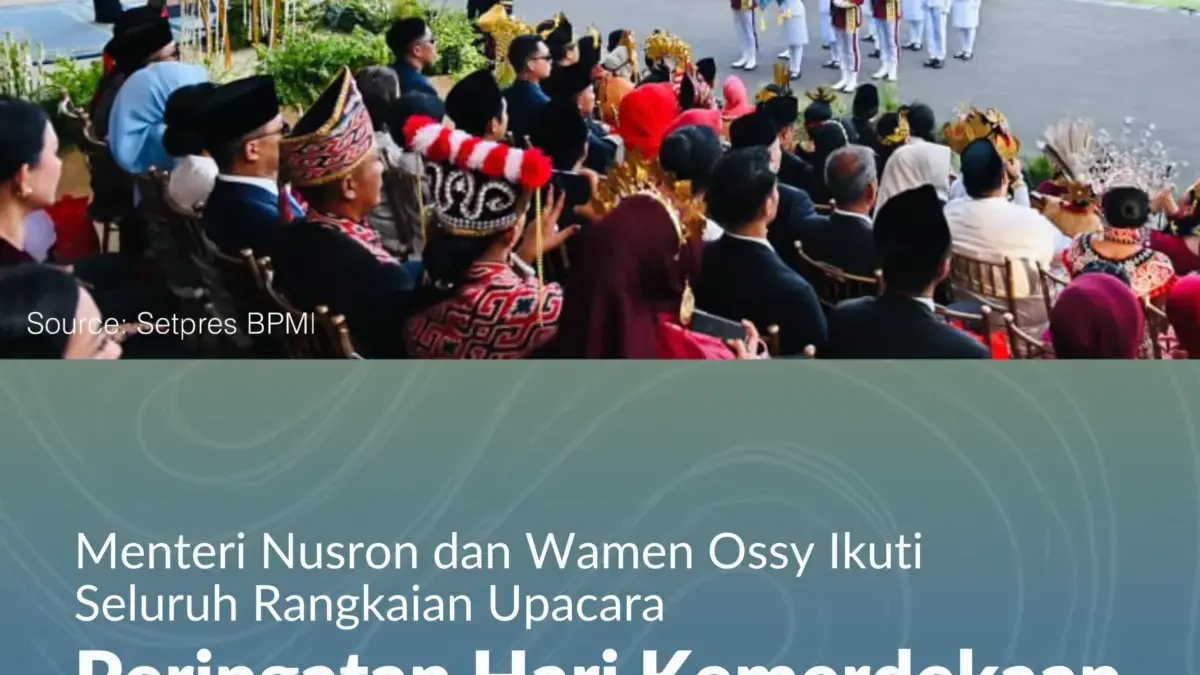 Menteri Nusron dan Wamen Ossy Ikuti Rangkaian Upacara Peringatan Hari Kemerdekaan ke-80 Republik Indonesia