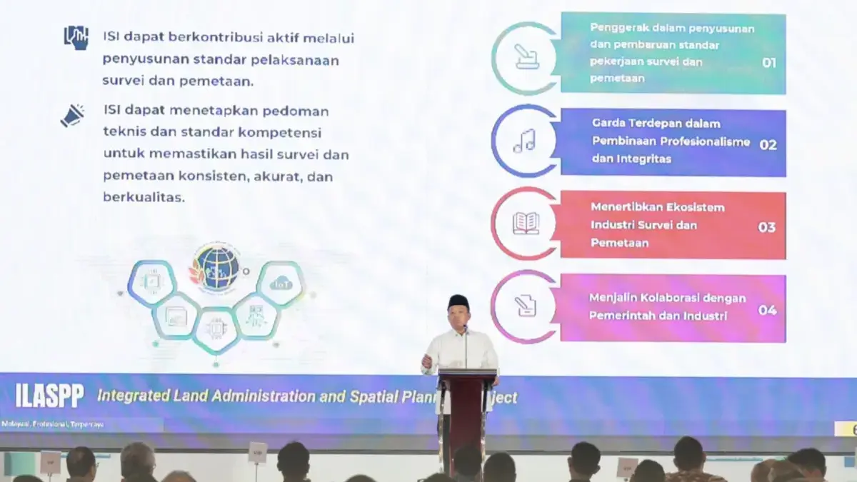 Menteri Nusron Beritahu Pentingnya Akurasi Peta di HUT ke-53 Ikatan Surveyor Indonesia