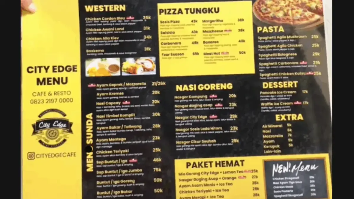 Rekomendasi Menu Terbaik di City Edge Cafe