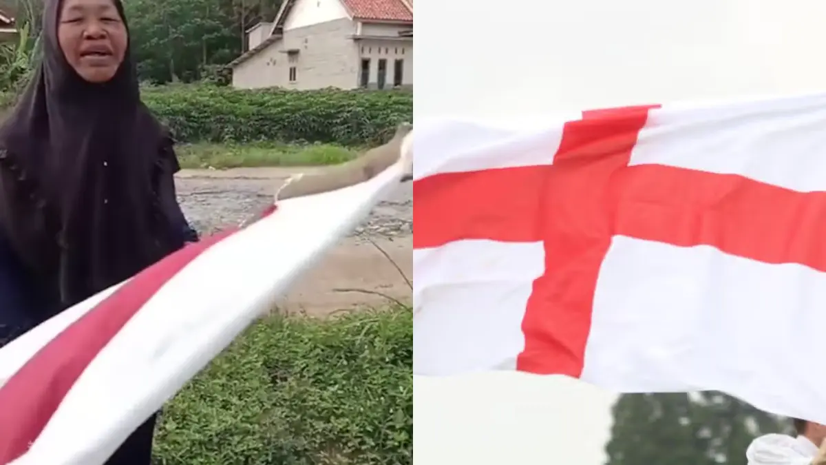Kibarkan Bendera Inggris Jelang HUT RI ke-80, Ibu Ini Mengundang Gelak Tawa Para Warganet