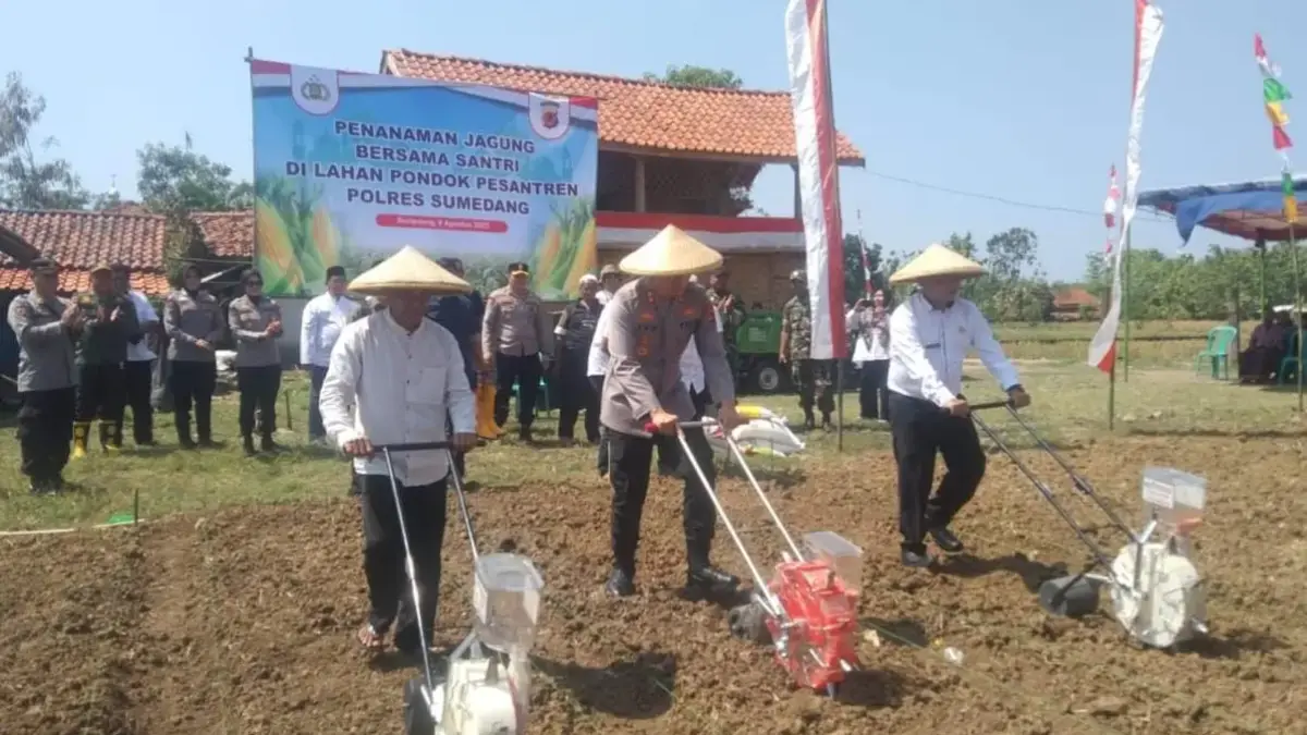 Polisi Gandeng Santri Dukung Ketahanan Pangan 