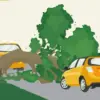 Petugas Gabungan Pangkas Dahan Pohon di Cadas Pangeran Pasca Insiden Tumbang