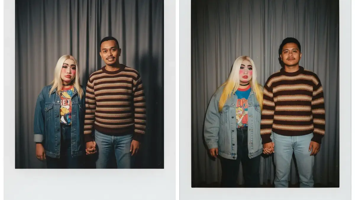 Romantis Banget! Edit Foto Polaroid Klasik 90-an Bersama Pacar