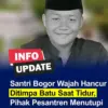Santri di Bogor Tewas Setelah Ditempa Batu oleh Temannya saat Tidur