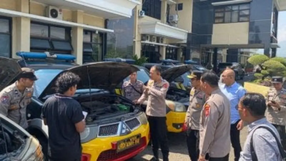 Polres Sumedang Cek Total Armada Dinas Polsek, Pastikan Siap Operasional dan Layak Jalan