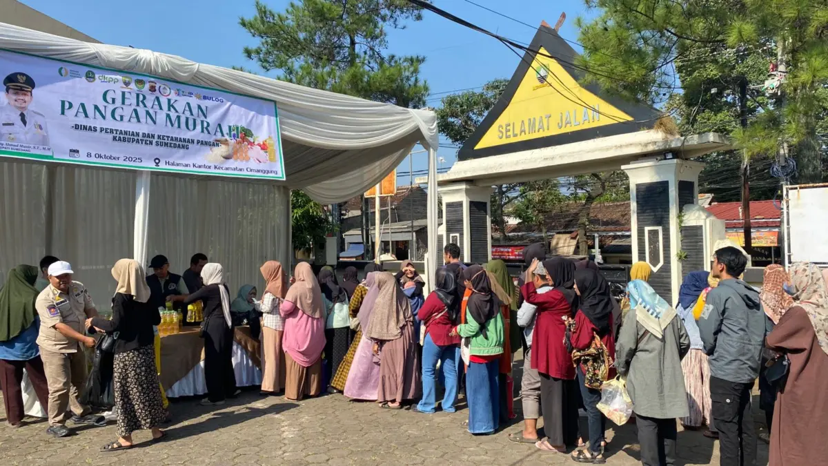 Ratusan Warga Padati GPM di Cimanggung, Harga Sembako Lebih Murah dari Pasar