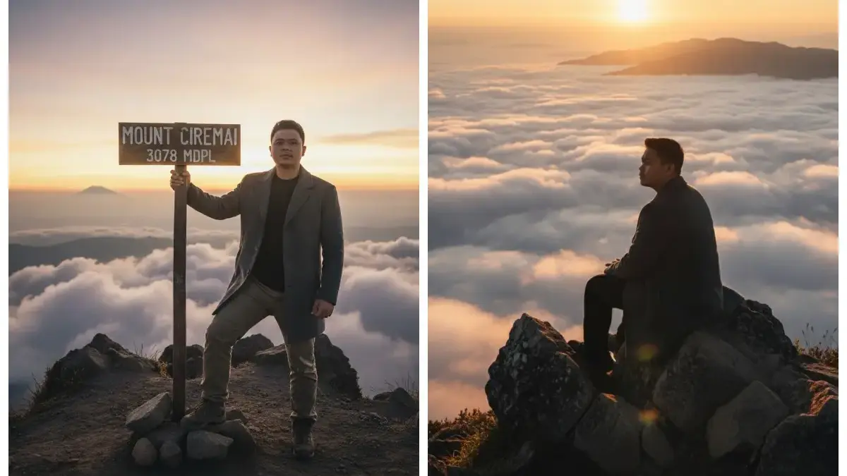 Edit Foto Berdiri di Puncak Gunung di Gemini AI dengan Mudah