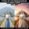 Edit Foto Perempuan Berhijab Ala Modest Fashion di Masjid Al-Kamil Sumedang Pakai Gemini AI: Tampil Memukau