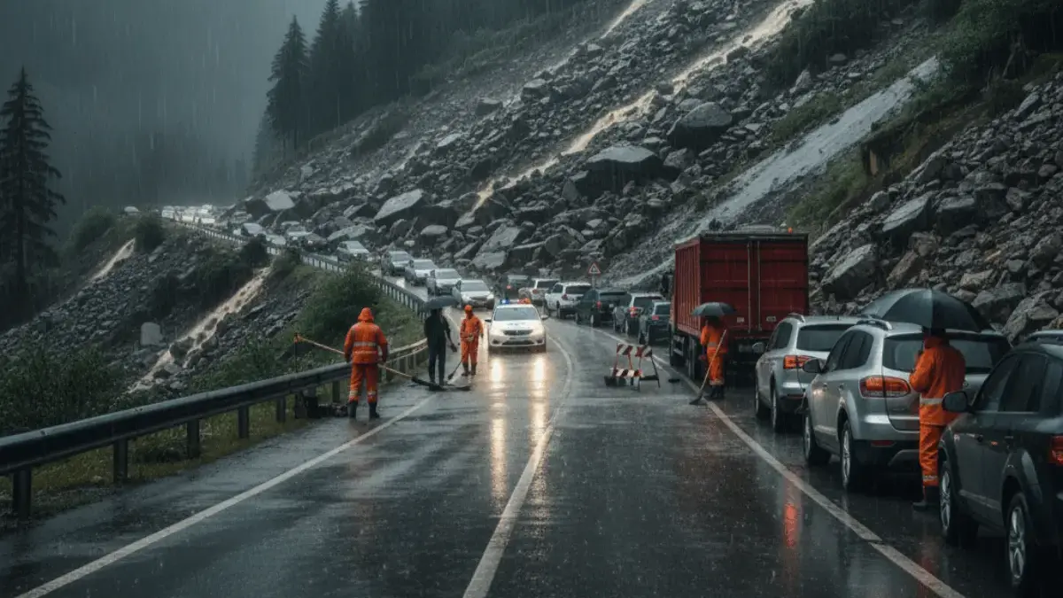 Longsor Tutup Akses Jalan di Jatiwangi Pakenjeng, Kendaraan Belum Bisa Melintas