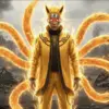 6 Prompt Edit Foto AI Anime Naruto Dalam Mode Cakra Kyuubi, Tampil Gagah dengan Aura Ekor Sembilan yang Menyal