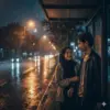 5 Prompt AI Berteduh di Bawah Halte Bus saat Hujan Bersama Pacar, Solusi Edit Foto Romantis