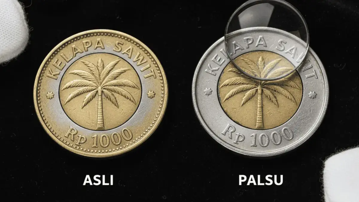 Ciri-Ciri Uang Koin Rp1000 Kelapa Sawit Asli vs Palsu dan Cara Jualnya! Bukan dari Emas Tapi Senilai Emas