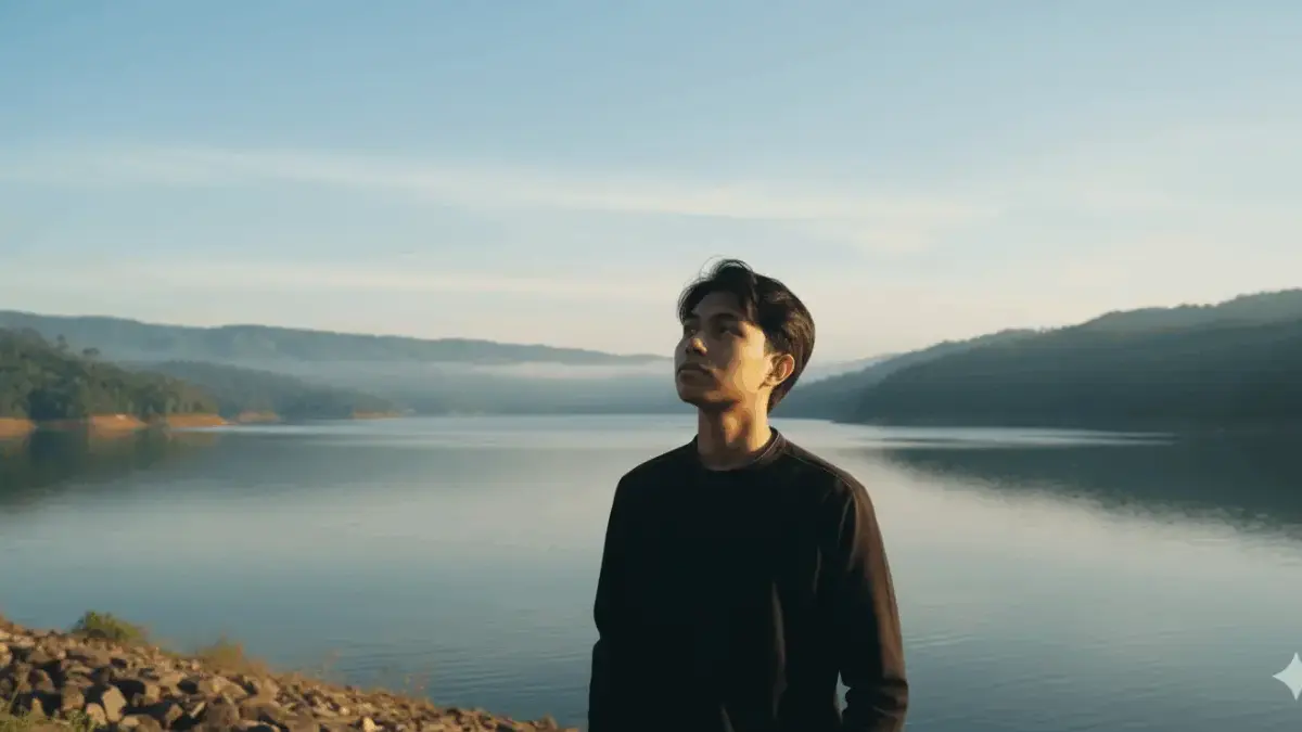 Prompt Edit Foto Gemini AI di Waduk Jatigede Sumedang saat Senja yang Keren dan Realistis Prompt Edit Foto Gemini AI di Waduk Jatigede Sumedang yang Keren dan Realistis