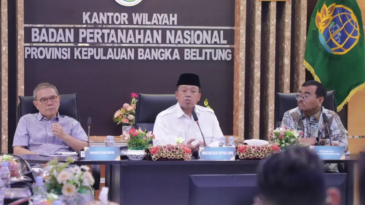 Beri Arahan ke Jajaran di Kepulauan Bangka Belitung, Menteri Nusron: Tugas Kita Memastikan Tanah Rakyat Aman