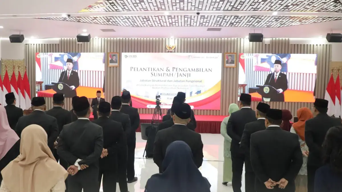 Lantik 804 Pejabat, Menteri Nusron: Pelantikan Berkala Cerminkan Organisasi yang Sehat