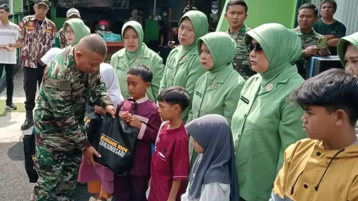 Doa Bersama dan Santunan Warnai HUT ke-80 TNI di Koramil 1004 Tanjungsari