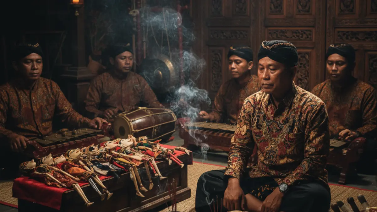 Ritual Sebelum Pertunjukan Sakral Wayang Golek