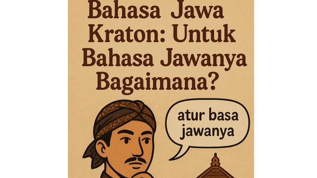 Bahasa Jawa Kraton : Untuk Bahasa Jawanya Bagaimana?