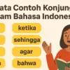 10 Kata Contoh Konjungsi dalam Bahasa Indonesia : dan, atau, tetapi, karena, jika, Ketika, sehingga