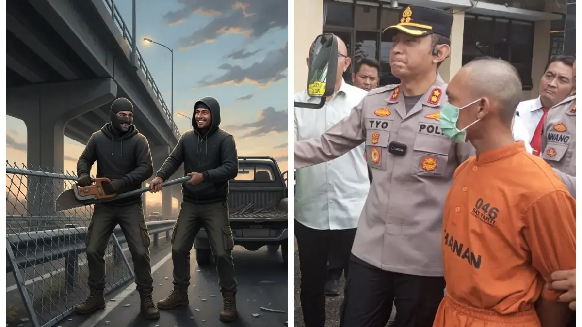 Mengantar dari Bandung, Pulang ke Jeruji Besi Sumedang: Ironi Kakak Beradik Curi Besi di Tol Cisumdawu