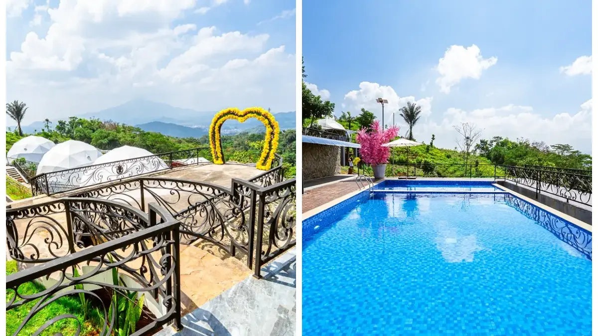 Menikmati Senja Sumedang dari Infinity Pool Mountain Dew Sumedang Menikmati Senja Sumedang dari Infinity Pool Mountain Dew