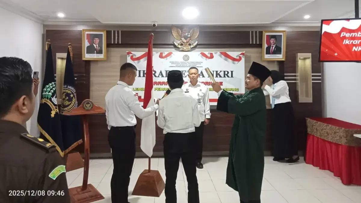 Warga Binaan Napiter Lapas Sumedang Kembali Ikrar Setia pada NKRI