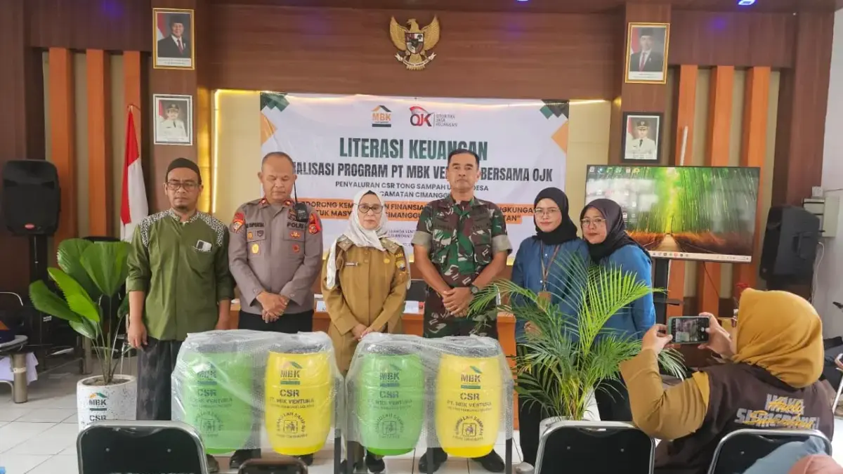 PT MBK Ventura Gelar Program Sosialisasi dan Literasi Keuangan Sekaligus Salurkan CSR Berupa Tong Sampah