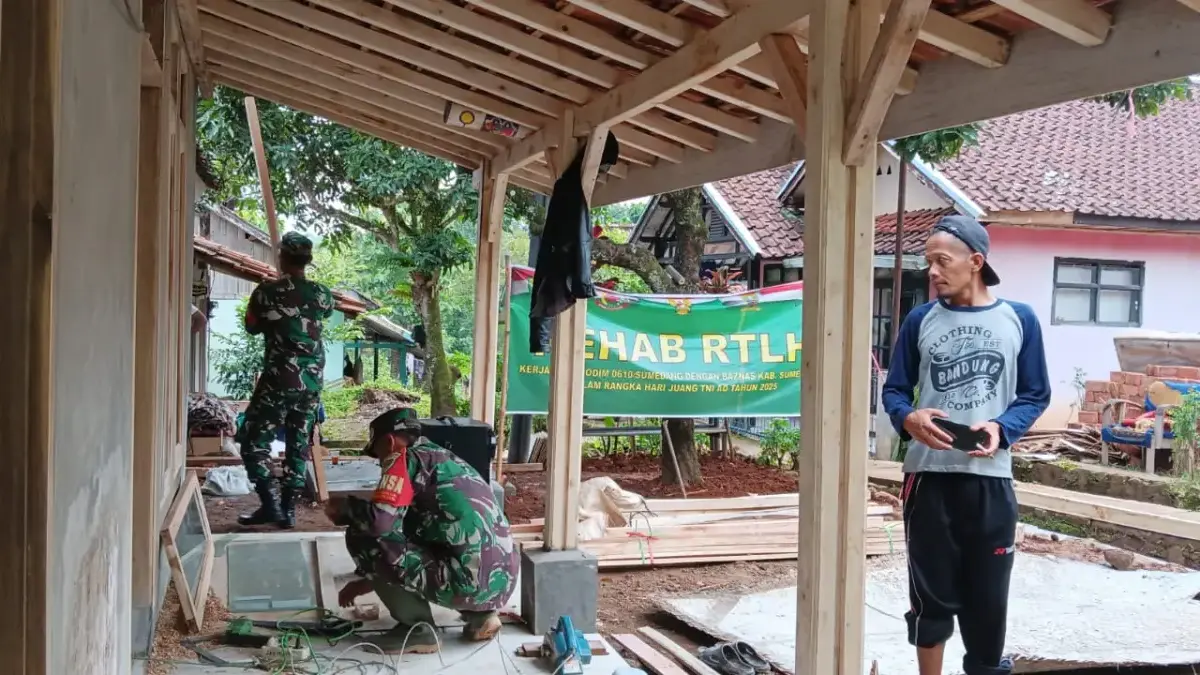 Perkuat Kemanunggalan TNI–Rakyat, Kodim 0610/Sumedang Rehab 11 RTLH