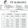 Rincinan gaji PT Kahatex 2026.(istimewa)
