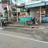 Kondisi jalan di kawasan perempatan RSUD Sumedang