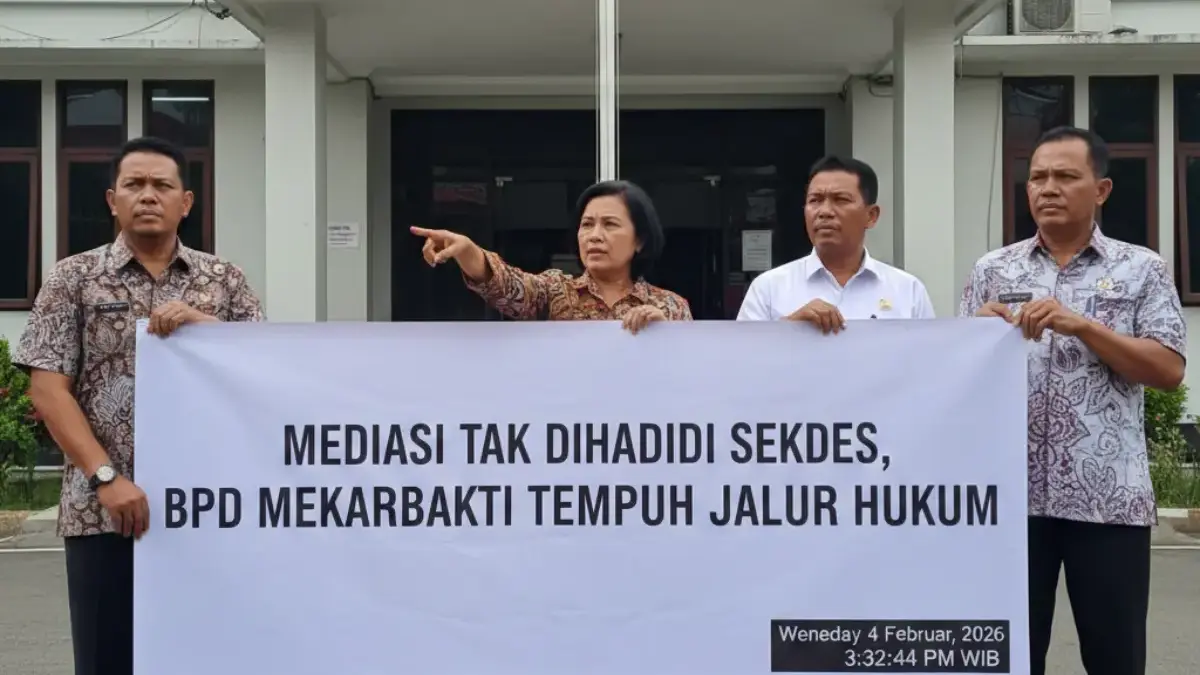 Mediasi Tak Dihadiri Sekdes, BPD Mekarbakti Tempuh Jalur Hukum Mediasi Tak Dihadiri Sekdes, BPD Mekarbakti Tempuh Jalur Hukum