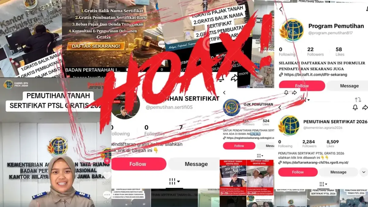 Kementerian ATR/BPN Tegaskan Tidak Ada Program Pemutihan Sertipikat Tanah