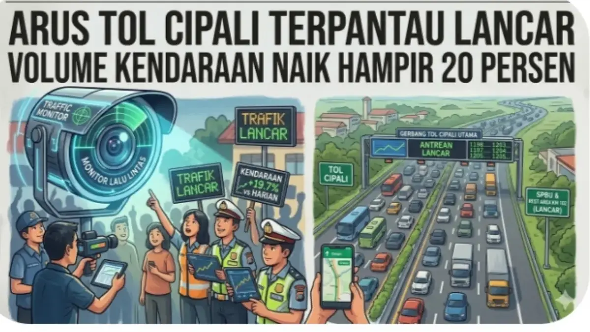 Arus Tol Cipali Terpantau Lancar Volume Kendaraan Naik Hampir 20 Persen
