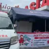 Posko Siaga Lebaran 2026 PMI kabupaten Sumedang di depan Asia Plaza, Senin (16/3). (Dok Sumeks)