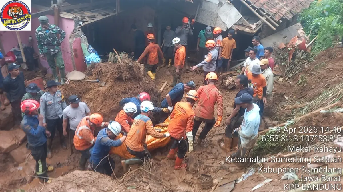 Operasi SAR Longsor Sumedang Ditutup, Satu Korban Ditemukan Meninggal Dunia