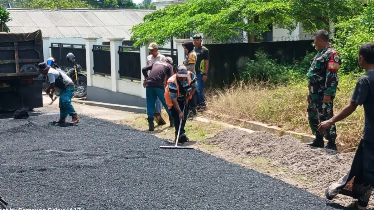 Pemdes Jatimulya Perbaiki Jalan Penghubung Antar Desa di Dusun Rancamukti
