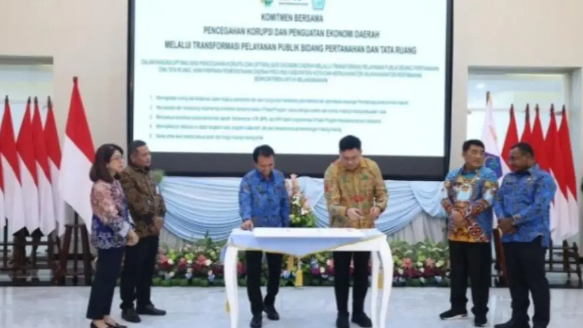 Wabup Minut Kevin Lotulung Teken Komitmen dengan KPK dan ATR/BPN, di Hadapan Gubernur Sulut YSK