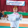 Raga Drajat Hadianto, siswa kelas 5 SDN Padamulya Kecamatan Sumedang Utara, berhasil meraih Juara 1 cabang