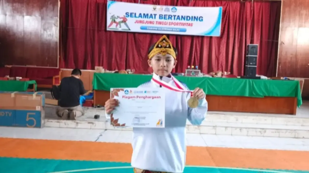 Raga Drajat Hadianto, siswa kelas 5 SDN Padamulya Kecamatan Sumedang Utara, berhasil meraih Juara 1 cabang