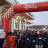 Bupati Dony Ahmad Munir melepas langsung peserta West Java Extreme Walk 60K di Halaman Masjid Agung Sumedang,