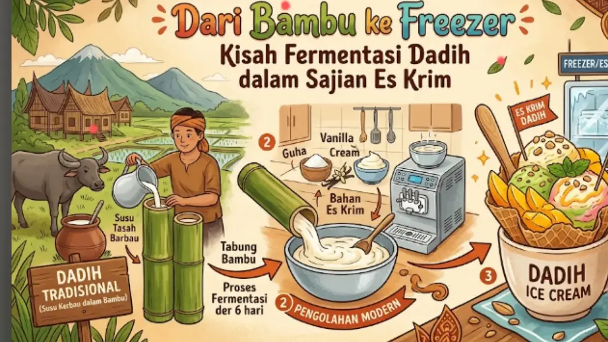 Dari Bambu ke Freezer: Kisah Fermentasi Dadih dalam Sajian Es Krim Dari Bambu ke Freezer: Kisah Fermentasi Dadih dalam Sajian Es Krim