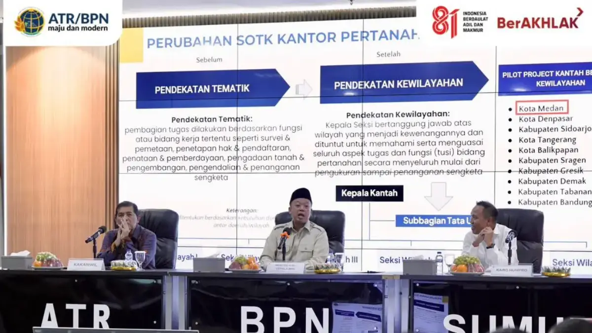 Pengarahan di Kanwil BPN Prov Sumut, Menteri Nusron Minta Jajaran Utamakan Kemudahan Layanan Masyarakat Pengarahan di Kanwil BPN Prov Sumut, Menteri Nusron Minta Jajaran Utamakan Kemudahan Layanan Masyarakat