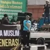 Aliansi Pemuda Muslim Peduli Generasi (APMPG) menggelar aksi damai di kawasan Pangdam, Pangkalan Damri Jatinan