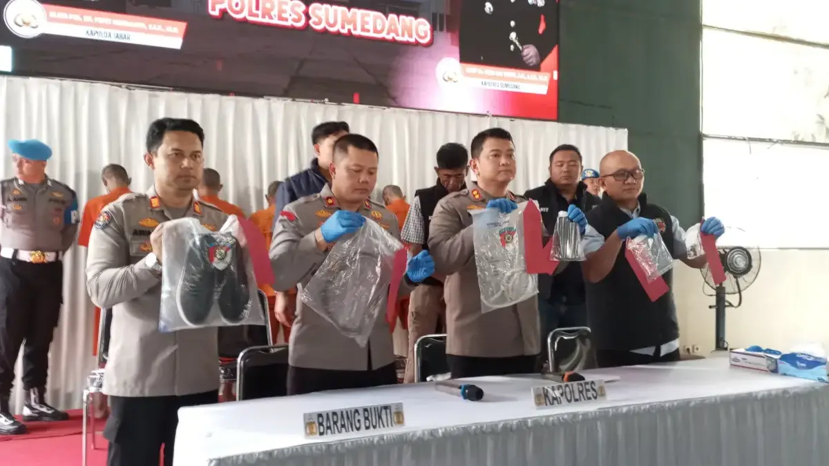 Rental Mobil Berujung Maut,  Polres Sumedang Ciduk Delapan Tersangka