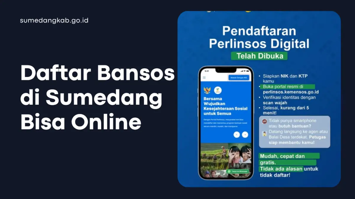 Sumedang Jadi Uji Coba Perlinsos Digital, Warga Bisa Daftar Bansos Secara Mandiri Perlinsos Sumedang