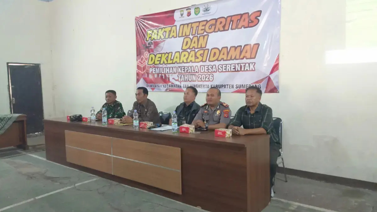 Camat Tanjungkerta Bersama Forkopimcam dan 19 Calon Kepala Desa Deklarasikan Pilkades Damai Camat Tanjungkerta Bersama Forkopimcam dan 19 Calon Kepala Desa